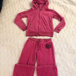Juicy couture hot pink sweat suit